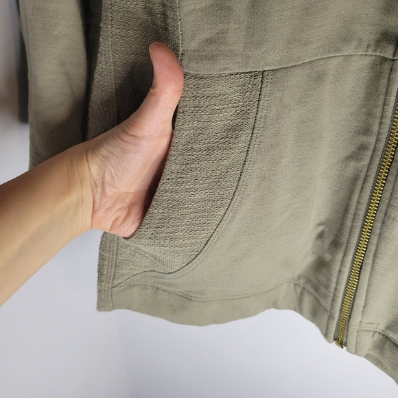 Chico's zenergy women's green zip-up sweater - Picture 6 of 10